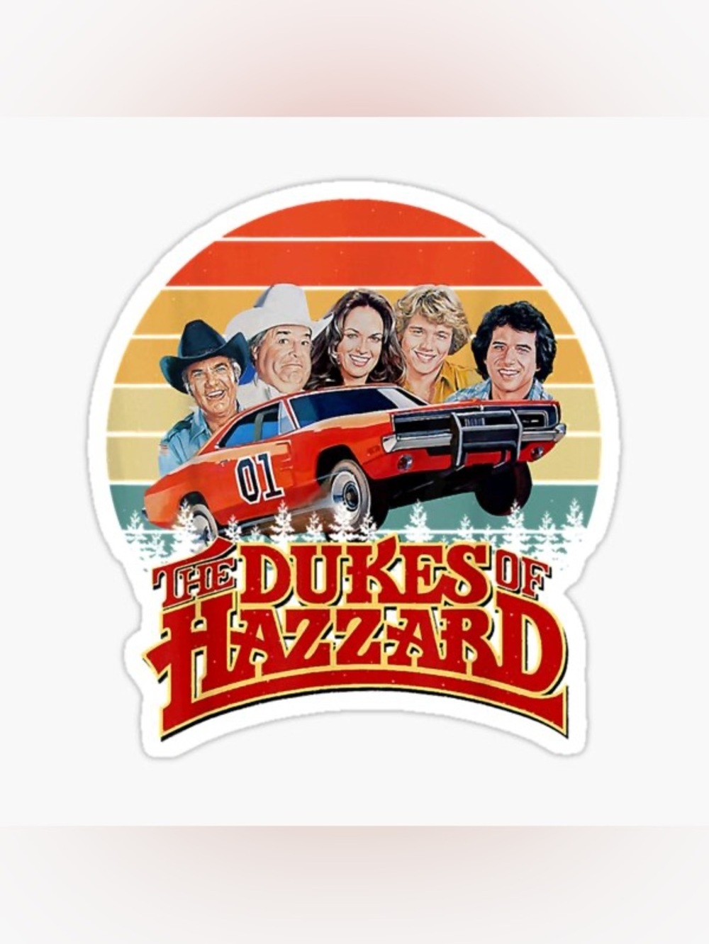 Set of 3 Dukes of Hazzard 3” Vinyl Stickers